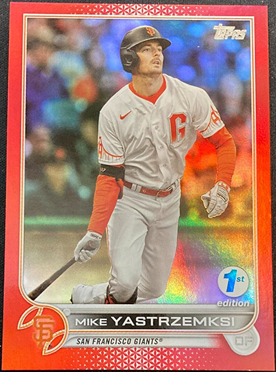 Mike Yastrzemski 2022 Topps #103 Features an Uncorrected Error