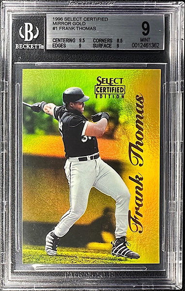 Frank Thomas 1996 Select Certified #1 Mirror Gold /30