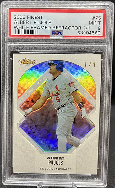 Albert Pujols 2006 Finest #75 Refractor White Framed #75 /1