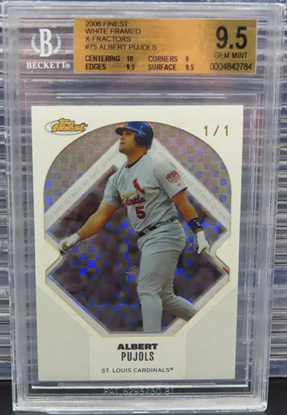 Albert Pujols 2006 Finest #75 X-Fractor White Framed /1