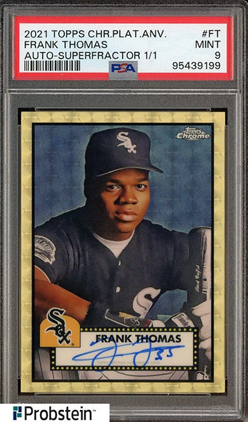 Frank Thomas 2021 Topps Chrome Platinum Anniversary #PA-FT Autographs Superfractor /1