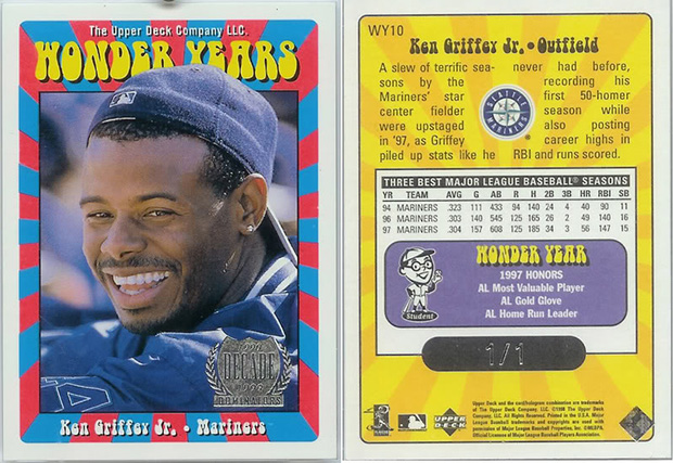 Ken Griffey Jr. 1999 Upper Deck Wonder Years #WY10 Home Run /1