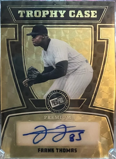 Frank Thomas 2024 Press Pass Premium Trophy Case Autographs #TC-FT1 Super Prismatic Gold /1